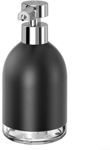 W11 - Dispenser automatico di schiuma senza contatto con sensore, ricaricabile tramite USB, efficiente, dispenser disinfettante per le mani per bagno (schiuma, nero)