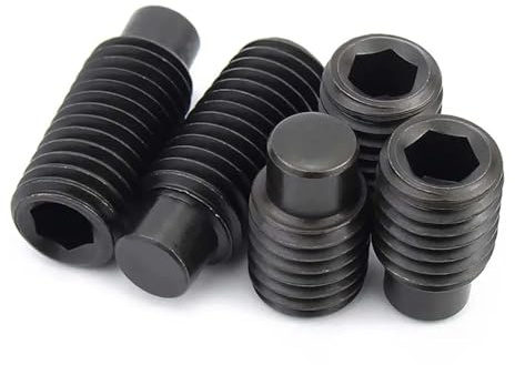 Tornillo de fijación hexagonal negro DIN915, perno sin cabeza convexo con punta de perro, acero de nivel M2.5 M14 M16 12,9(30mm,1pc M16)