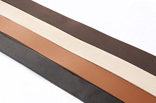 Lederband, Lederriemen Flach 20 x 2 mm. Schwarz 1 Meter