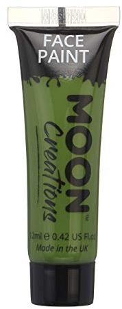 Moon Creations Gesichts- und Körperfarbentuben, gebrauchsfertige Gesichtsfarbe, ohne Flocken, tierversuchsfrei, Gesichtsfarbe, Kostüme, Feste, Halloween