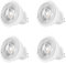 YUIIP Lampadine LED MR11 GU4 4W, Sostituzione per Lampadine Alogene 30W-40W, 390LM, Luce Bianca Calda 3000K, Angolo di Fascio 38°, AC/DC 12V, Faretto da Incasso Ø34,5x38mm, Confezione da 4 Pezzi