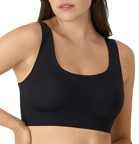 Bali womens Comfort Revolution Easylite Seamless Wireless Df3491 Full Coverage Bra, Black, Large US