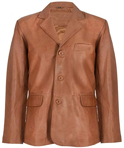 Infinity Leather Herren Echtleder Blazer Weiche Echte Italienische Tailore Jahrgang Jacke Mantel