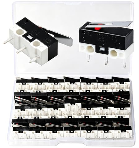 Gebildet 50pcs 125V AC 1A SPDT NC+NO Momentane Mikro-Endschalter,Scharnier Hebel Mini Mikro Endschalter Weit Verbreitet in Elektronischen Geräten,Mikrowelle Micro Tür etc