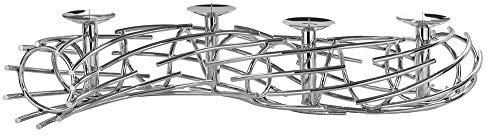 Fink - Adventskranz - Leuchter - 4-flammig - vernickelt - Silber - Länge 86cm