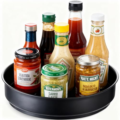 Lazy Susan Turntable,Kitchen Storage Rack,Rotating Spice Rack,Stainless Condiments Organizer,Kitchen Storage & Organisation(25cm)