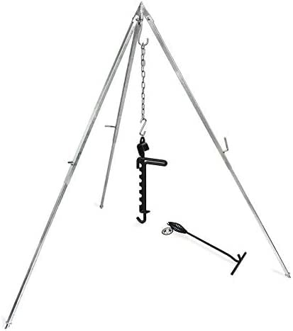 Petromax Dreibein Set mit Kette + Fleischerhaken + Kesselhaken + Deckelheber