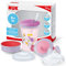 NUK 3-in-1 Trinklernset mit Trainer Cup Schnabeltasse (6+ Monate), Magic Cup 360° Trinklernbecher (8+ M) & Action Cup Trinkflasche Kinder (12+ M) | 230 ml | BPA-frei | lila Krabbe