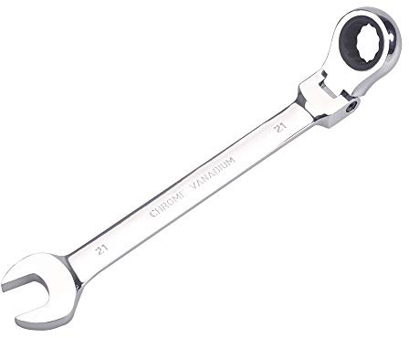 通用 FLZOSPER 21mm Metric Flex-Head Gear Wrench,Box End Head 72-Tooth Ratcheting Combination Wrench Spanner
