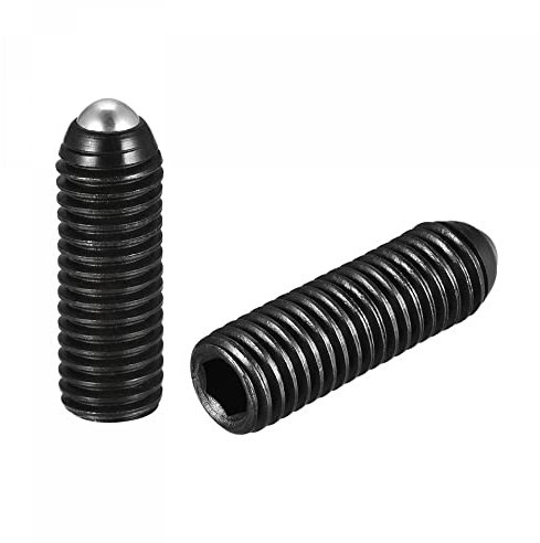 sourcing map Gewindestifte mit Kugelspitze, M10 x 30 mm, Hartstahl, metrische Feder, Innensechskant, 2 Stück