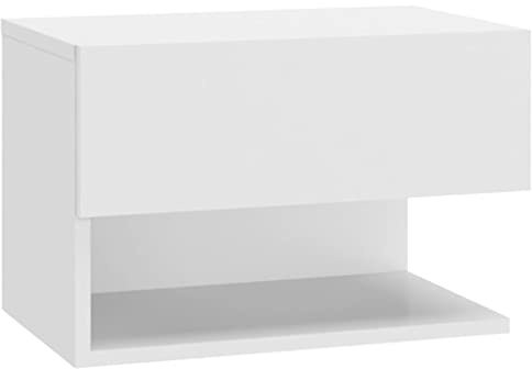 vidaXL Väggmonterat sängbord vit, sängskåp, sänglådor, sovrumslådor, sänglåda, sovrumslåda, väggmonterat sängbord, väggmonterade sängbord