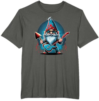 Nain de nain mignon et drôle Rock and Roll Rocker Guitare Punk T-Shirt