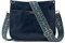 ZOUIQSS Dame Crossbody Taschen Leder Umhängetasche Frauen Hobo Handtasche mit Reißverschluss Schultertasche mit verstellbarem Riemen(Marineblau(5CM) Farbe12)