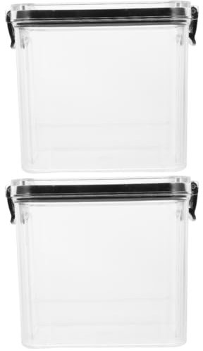 Beavorty 2pcs Pet Food Storage Bin Dog Food Container Multi-purpose Storage Boxes Lids Pet Supplies