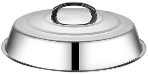 Milisten Coperchio Multiuso Per Alimenti A Cupola Per Bistecche in Acciaio Inox Per Cucinare Accessorio Da Cucina E Barbecue