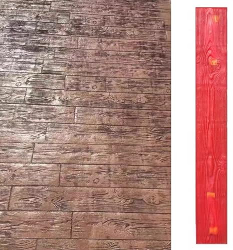 Moldes Hormigón Impreso Sellos de Poliuretano para Yeso de Hormigón, Estera de Textura Estampada de Hormigón y Madera de 120 cm X 15 cm, Moldes de Hormigón para Paisajismo en El Suelo Al Aire Libre(Co