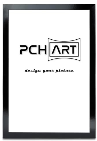 PCH[art] Bilderrahmen New Alaya | Farbe: Schwarz Glanz | Größe: 59,4x84 DIN A1 cm | zeitloser und schlichter Rahmen für Poster, Fotos und Portraits