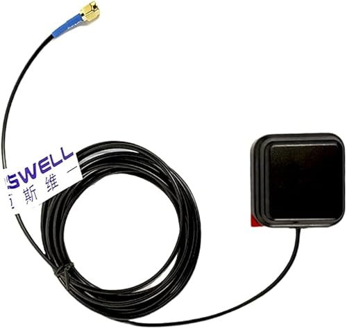Maswell GNSS GPS-Antenne, 1561–1602 MHz, hohe Verstärkung, 5 dBic für GPS/GLONASS/Beidou/Gaileo, selbstklebend und magnetisch, langes Kabel mit SMA-Stecker