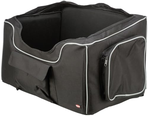 TRIXIE Hunde-Autositz Midi, zusammenklappbar, Außentaschen – schwarz
