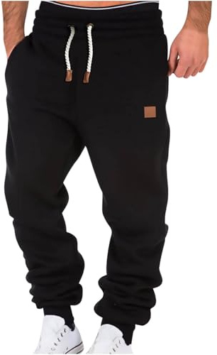 Generico Pantaloni Tuta Uomo Invernali da Lavoro Pantaloni Cargo Lunghi con Tasche Loose Fit Trekking Pantalone Palestra Jogging Running Moto Sport Pants Felpati Trousers Autunnali Eleganti Casual