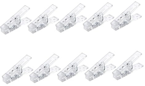 Zerodeko Lot de 20 Pinces en Plastique Transparentes pour Guirlandes Lumineuses, Clips Photo Miniatures, Légères Et Polyvalentes, Décoration Maison Et Bureau