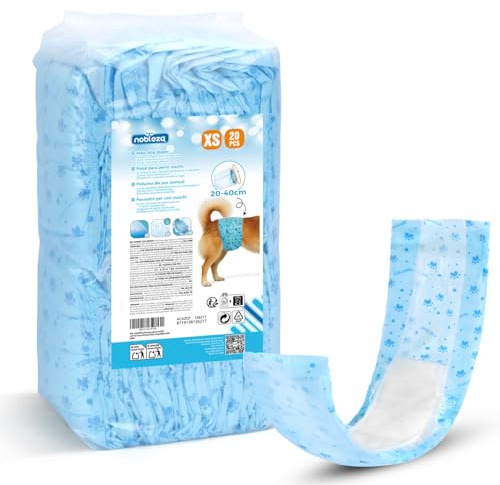 Nobleza Dog Nappies Male Disposable Male Dog Wraps & Belly Bands Size XS