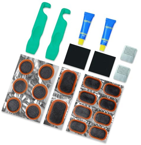 cycletour Bike Puncture Repair Kit, Puncture Repair Kit Bike Tyre Comes with High Strength Tyre Levers for Bicycles and Puncture Repair Patches, Bicycle Puncture Repair Kit for Mountain and Road Bikes