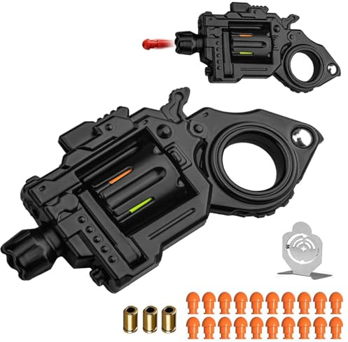 GLHYUOP Metall EDC Spielzeugpistole,Legierung+PP Anti Stress Spielzeug + 20 Soft Bullet Mini Soft Bullet Guns Toy Mehrere SpielmöGlichkeiten, Zum Abbau Von Stress Und Angst