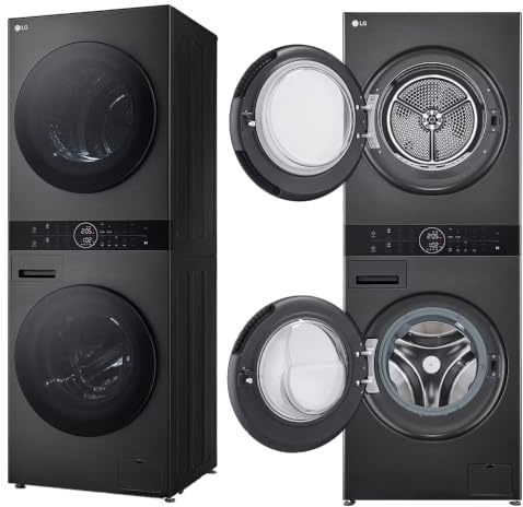 LG WashTower WT1210BBF Colonna Bucato 12/10kg AI DD, Classe A, Pannello unificato