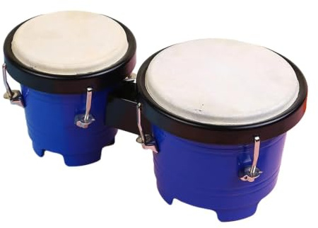 Bongo professionella trumset bongo slagverk musikinstrument pedagogiska handverktyg för nybörjare, pojkar och flickor (Dark Blue)