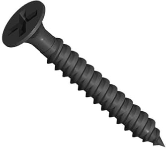 Sitemate Countersunk Head Pozidrive Wood Screw - Black - 4 x 30mm - Box of 200