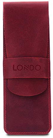 Londo Echtleder Pen- und Bleistift Etui mit Umschlag – Stiftemäppchen, Schreibwaren Tasche für Büro & Reise