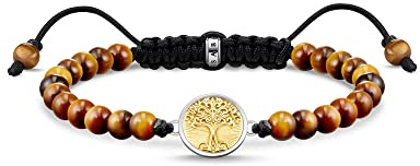 THOMAS SABO Sabo Unisex Armband Tree of Love Gold aus geschwärztem 925er Sterlingsilber mit 750er Gelbgold-Vergoldung, Gr. 15cm-22cm, A2048-894-2-L22V