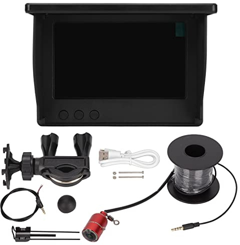 Pilipane Unterwasser-Angel Kamera,4.3-Zoll-LCD-Monitor Fisch Finder IP67 wasserdichte Angel Kamera, tragbare Fisch Finder Kamera für Eissee-See-Boots kajak-Angeln