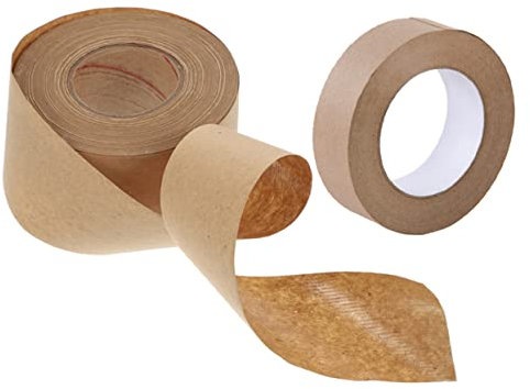MAGICLULU 2rolle Kraftpapier Klebeband Wasseraktiviert Selbstklebend Umweltfreundlich Verpackungsband Beschreibbar Für Kartons Rahmen Abdichten Und Isolieren
