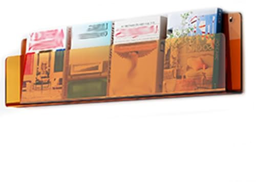 Zeitungsständer Zeitschriftenregal 1 2 3 Pack Zeitschriftenhalter Regal Wandmontage Acryl, Klarer Broschürenständer Bücherregal Rekord-Comic-Literatur-Display-Ständer Organizer Für Heimbüro, Lang 60 8