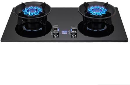 Cuisinière À Gaz Intégrée, Cuisinière À Gaz À 2 Brûleurs, Minuterie À Neuf Cavités 5,0 KW/5,2 KW (indépendante Des Deux Côtés), Flamme Élevée, Cuisinière Indépendante For Camping En Plein Air (Size :