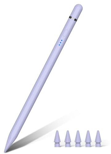 Pencil 1 Generacion 4-20 Min Carga Rápida (USB-C), Magnético Pencil para iPad con Rechazo Palma & Sensibilidad Inclinación, Profesional Lápiz para iPad 6-10, Air 3-5, Mini 5-6, Pro 11 1-4, 12 3-6