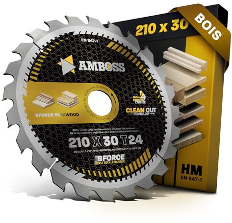 HM Kreissägeblatt 210x30 Z24 Wechselzahn für Holz - Zuschnitt. AMBOSS WERKZEUGE® Sägeblatt 210mm komp. zu HBM 210 DeWalt DWE7485 Dewalt DCS777T2-QW. Festool. Einhell uvm.