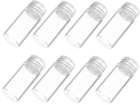 CIYODO Lot De 10 Mini Bouteilles En Verre Bouchon à Vis En Aluminium, 10 Ml, Étanches Et Adaptées Pour Huiles Essentielles, Cosmétiques Et Échantillons De Liquide De Voyage