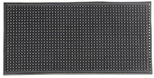 anso Alfombrilla de goma para bar de servicio, goteo, vodka, cerveza, bar, bar, bar negro, herramientas de karaoke, 30 x 15 cm