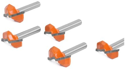 NPQRKJYH Fresa de vástago de 1/4 y 6,35 mm for tallado de madera, marco de puerta, brocas de carburo for madera, brocas clásicas for puertas y gabinetes, carpintería(6mm)