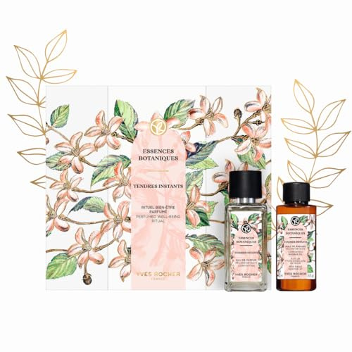 Yves Rocher Tendres Instants - Parfum Geschenkset - 2-teilig | Beruhigender Damenduft im Pflegeset - Eau de Parfum & Massageöl - Ideale Geschenkidee für Entspannung