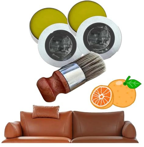 ShineRevive Lederreparaturcreme, Shinerevive Möbelsalbe, allgemein Lederreparatursalbe, Ledersalbe für Möbel und Holz, Lederpflege und Reparaturcreme mit Wildschweinborstenbürste (2 Stück)