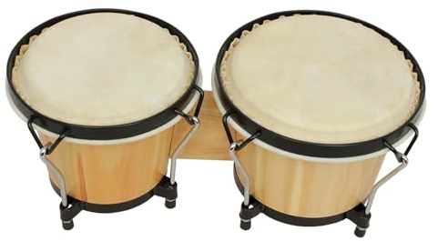 Baoblaze 5,5 und 6 Bongo-Trommel-Set, musikalisches Lerninstrument, Spielen der Feinmotorik, Vorstellungskraft, hölzerne Bongo-Trommel für Anfänger und