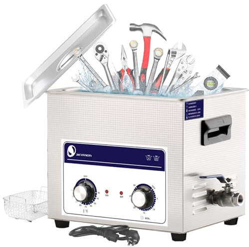 Nettoyeur à Ultrasons Chauffé, Acier Inoxydable De Grande Capacité - Nettoyeur à Ultrasons, Avec SystèMe De Drainage, Pour Nettoyer Les Circuits ImpriméS, Les Vis De Laboratoire,10L