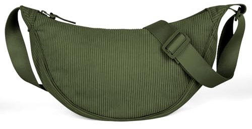Aucuu Borsa a Tracolla in Nylon, Borsa a Tracolla a Mezzaluna da Donna, Borsa a Spalla con Tracolla Regolabile, Messenger Crossbody Bag per Shopping Viaggio