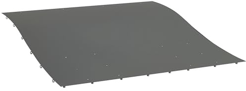 Outsunny Garden Pergola Replacement Canvas 3x3 m with 16 Drainage Holes, Hooks and Rings, Polyester Gazebo Pergola Cover, Dark Grey (Toile de remplacement pour pergola de jardin 3x3 m avec 16 trous de