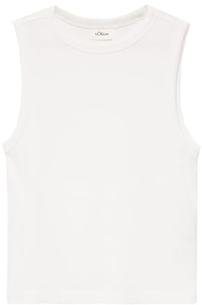 s.Oliver Baumwoll-Tanktop mit Flammgarnstruktur