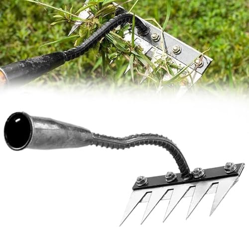 Râteau De Désherbage De Jardin, Râteau De Jardin 5 Dents en Acier, Râteau en Fer pour Jardinage Et Désherbage, Rateau Gazon Scarificateur Manuel pour Désherbage/Ameublissement du Sol/Semiss